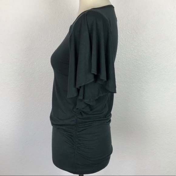 Anthropologie Ric Rac Flutter Sleeve Knit Top - Picture 2 of 3